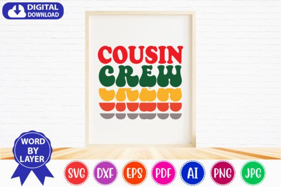 Cousin Crew Retro Svg Design