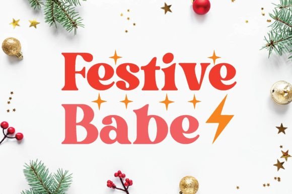 Festive Babe-Christmas Retro Svg