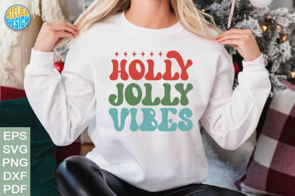 Holly Jolly Vibes Retro Svg Tshirt