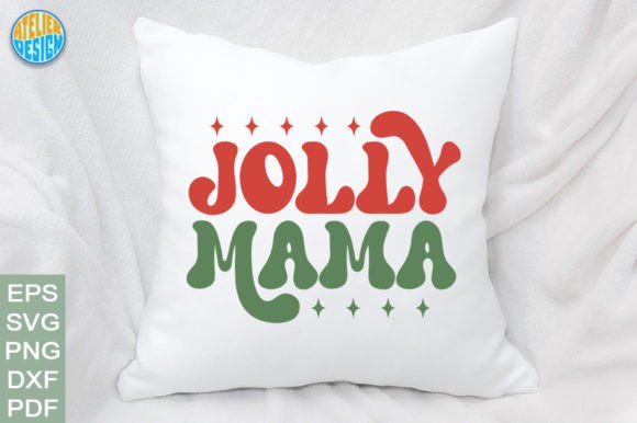 Jolly Mama Retro Svg Pillow