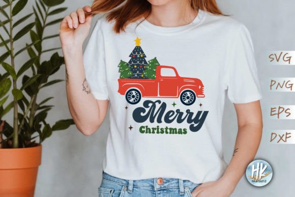 Merry Christmas Retro SVG