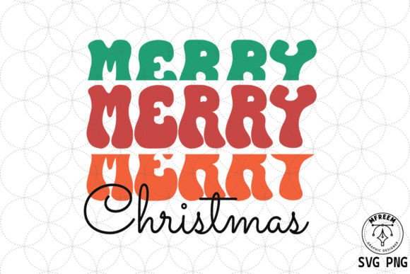 Merry Christmas Retro SVG PNG