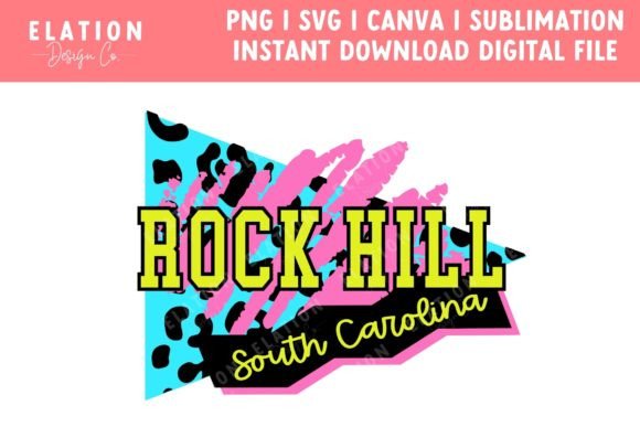 Rock Hill South Carolina Retro SVG PNG