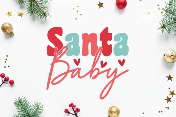 Santa Baby-Christmas Retro Svg