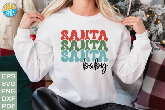 Santa Baby Retro Svg T-shirt