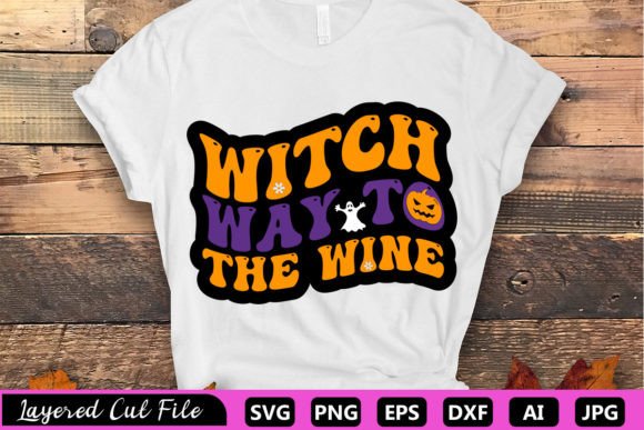 Witch Way to the Wine RETRO SVG